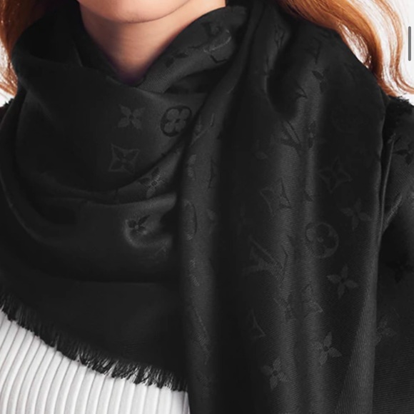 Louis Vuitton monogram shawl black - Picture 1 of 4